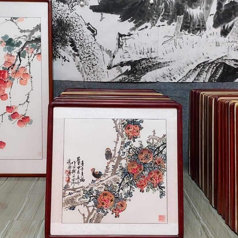 【闪购商品】国画书画作品带框65×65厘米