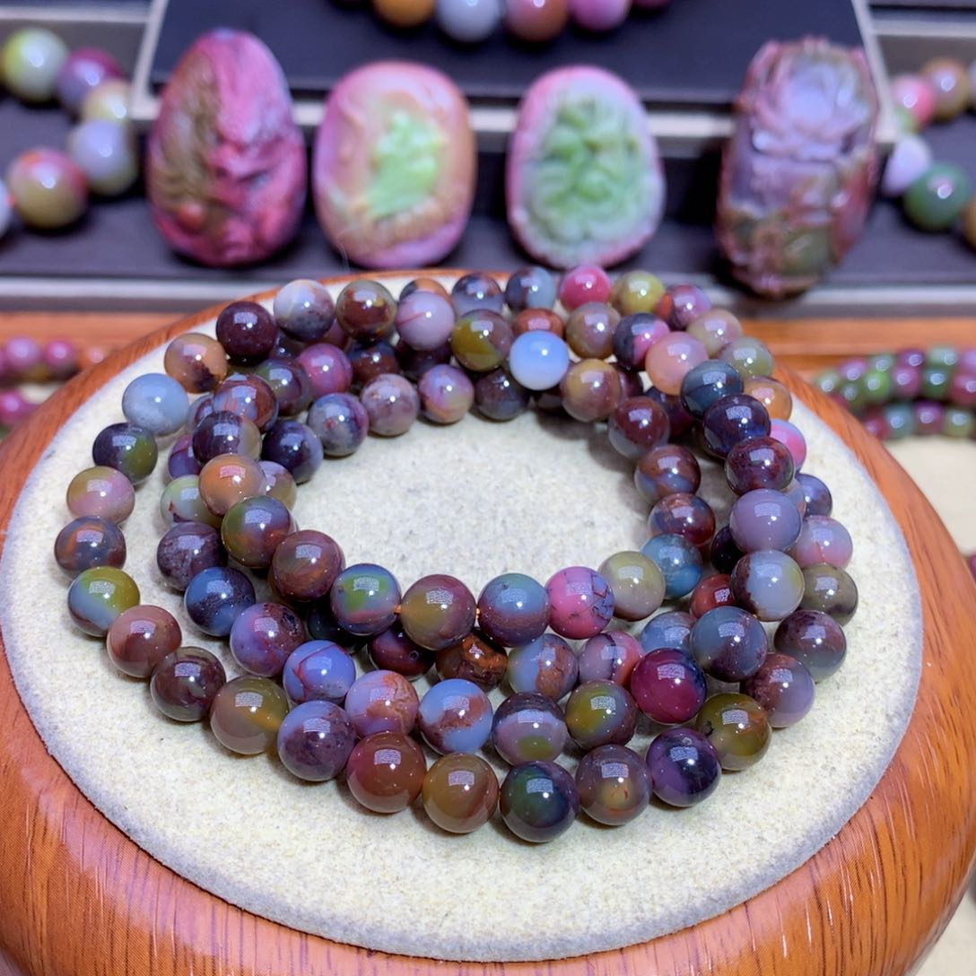 玛瑙手链未镶嵌L*盐源