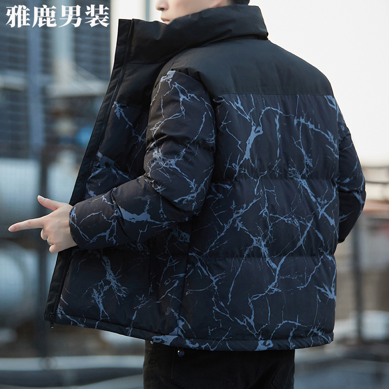 雅鹿男装2025冬季男士棉服新款外套时尚棉袄潮加厚保暖立领棉衣