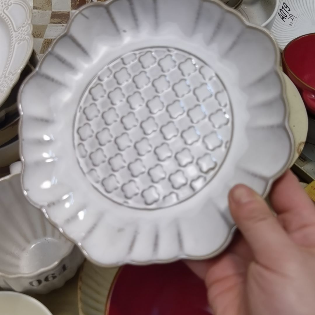 瓷片微瑕太阳花深三个一组