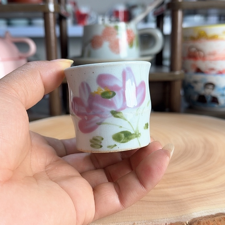 景德镇陶瓷竹节小杯杯