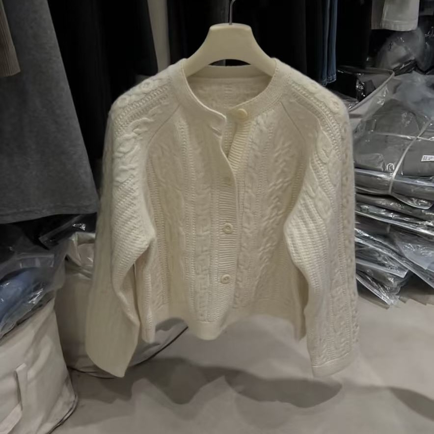 冬季新品 -XIU(显瘦排扣)加厚麻花毛衣