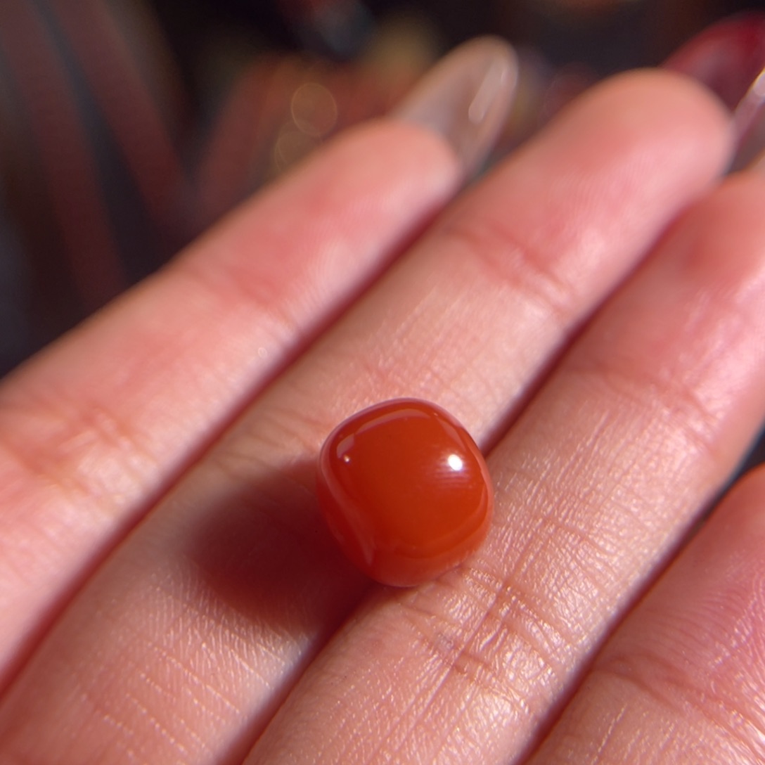 南红玛瑙冷水河老形珠10.5mm未镶嵌楠*生