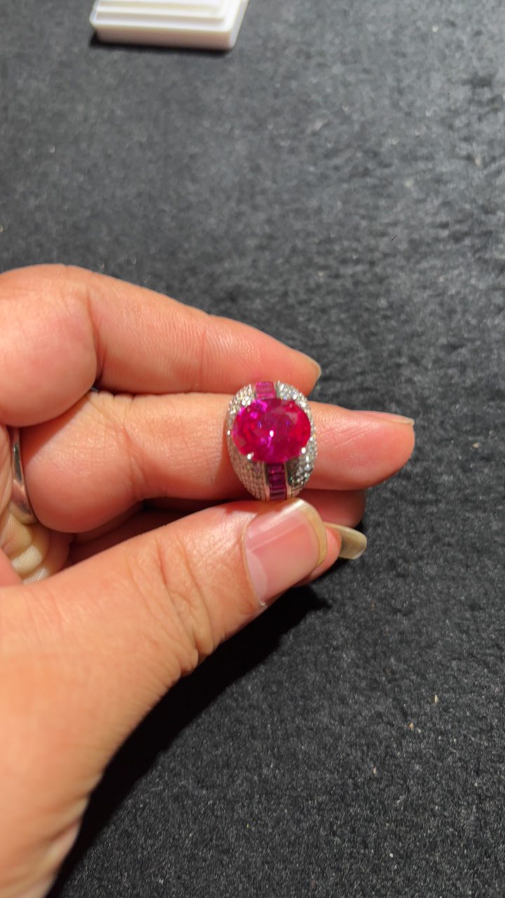 合金戒指 红宝戒指#486经典时尚镶嵌款