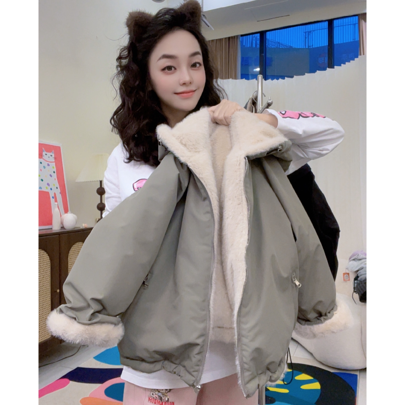 【实体店款 升级版御寒】2025秋冬季新款男童中大童外套儿童毛毛衣