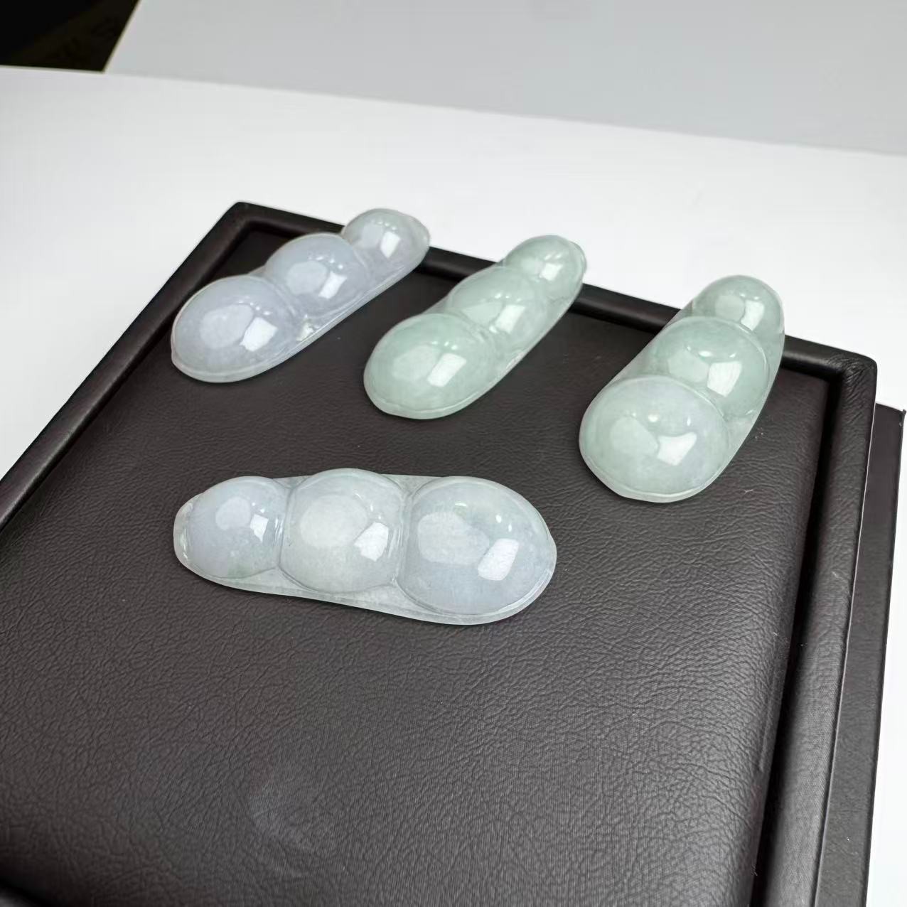 李书锦保真翡翠 高货大四季豆吊坠 A100 【拍一发一】 多样性发货