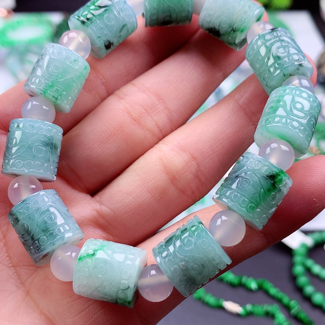 未镶嵌手链翡翠手串