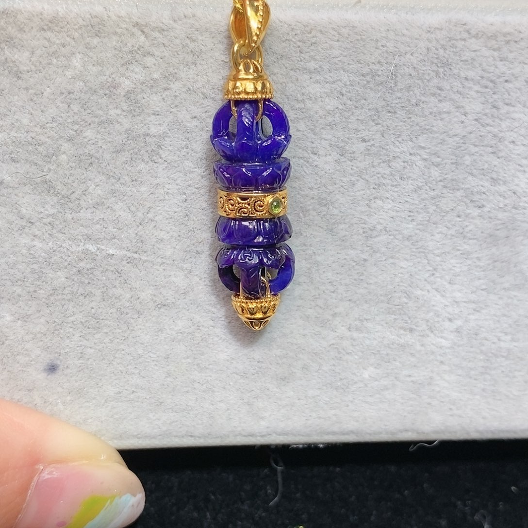 苏纪石（舒俱来）18K金镶嵌吊坠(不含链)