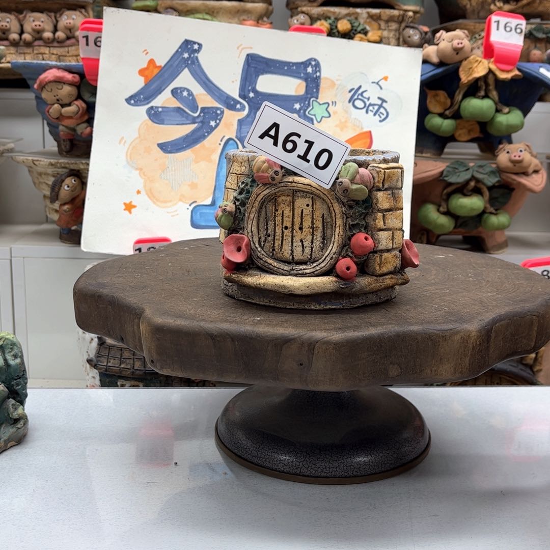 红陶花盆610粗陶