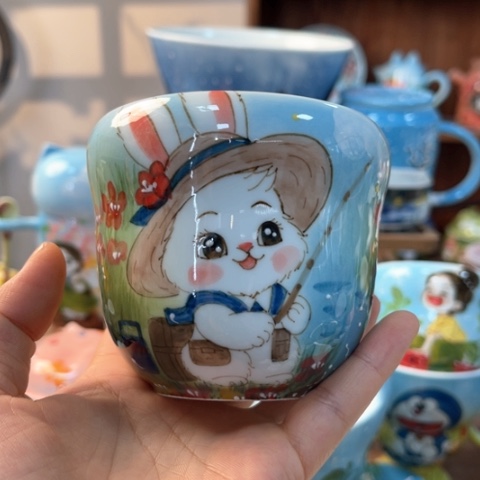 炉景德镇釉下手绘陶瓷 