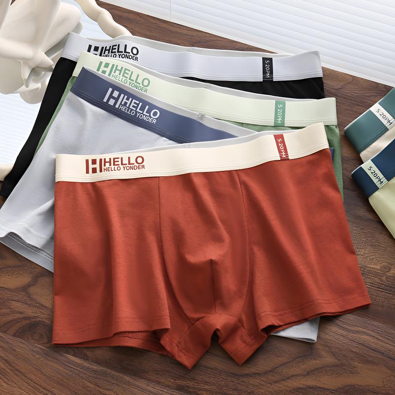 男士内裤高中生男平角内裤送男友运动舒适纯棉抗菌中腰透气四角裤