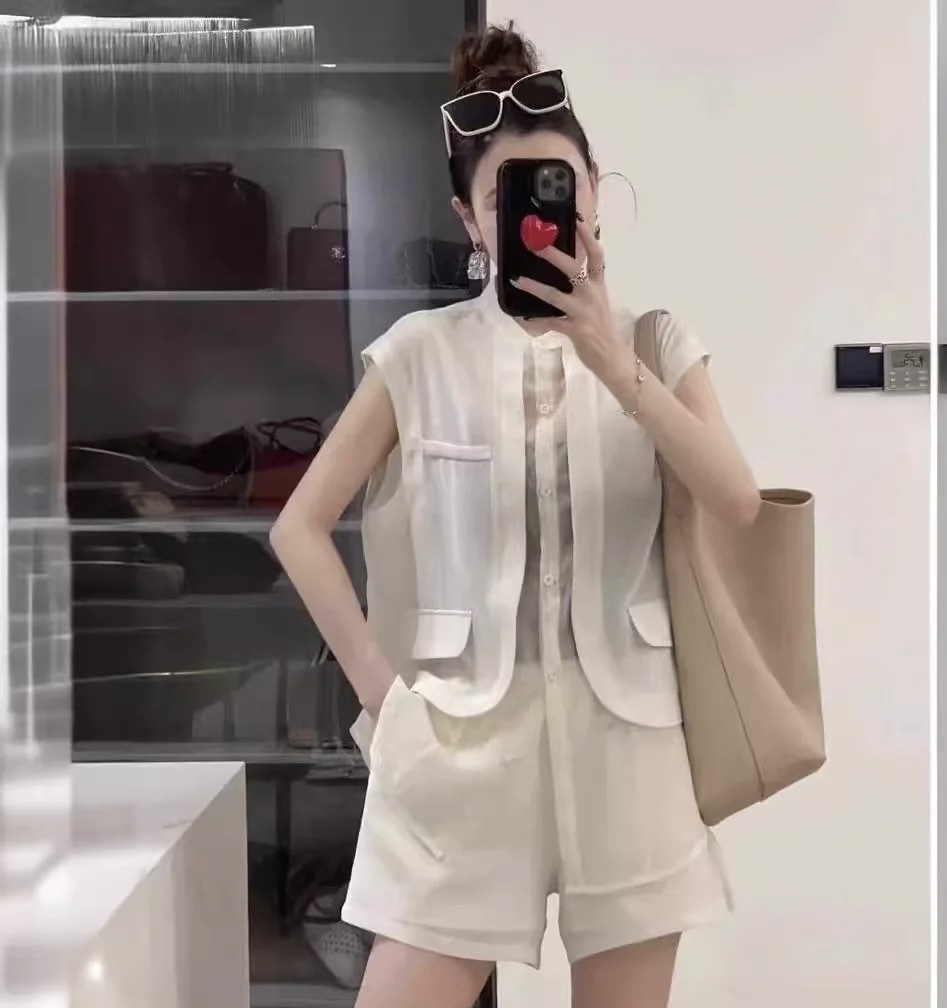 休闲短裤套装/夏链接（19-69，No退No换默认微瑕）洋气显瘦气质上衣