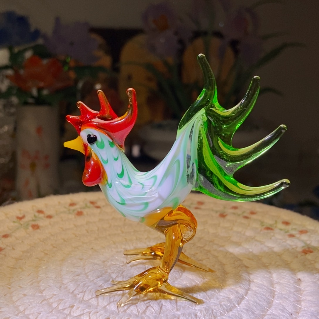 琉璃手工艺品公鸡