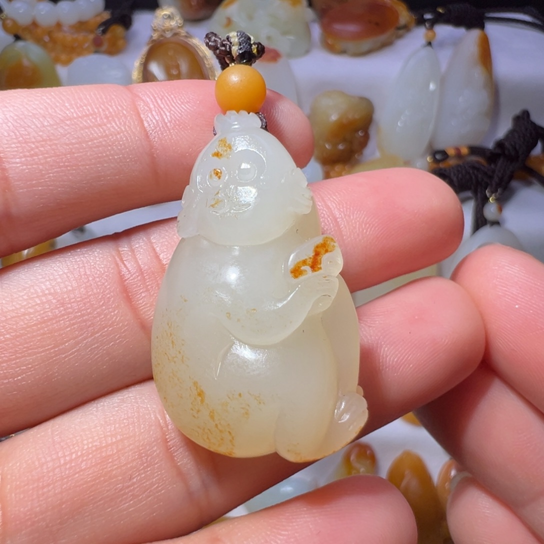 和田玉未镶嵌吊坠(不含链)