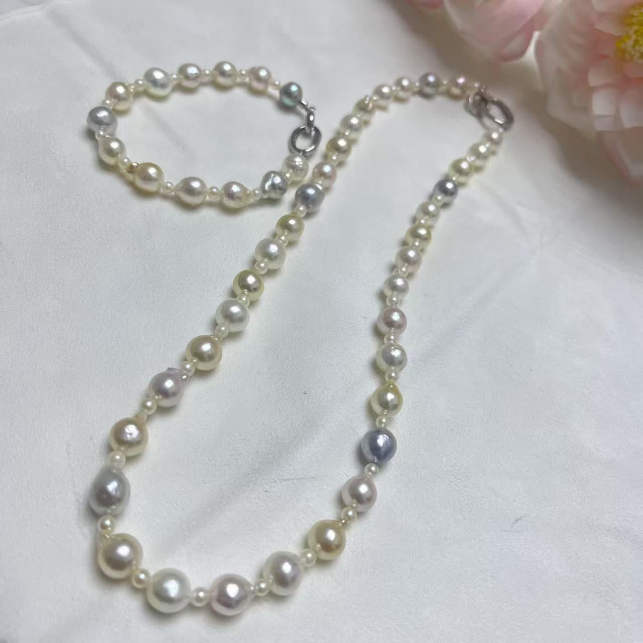 【臻雅珠宝】海水珍珠巴洛克糖果项链套链7-8mm