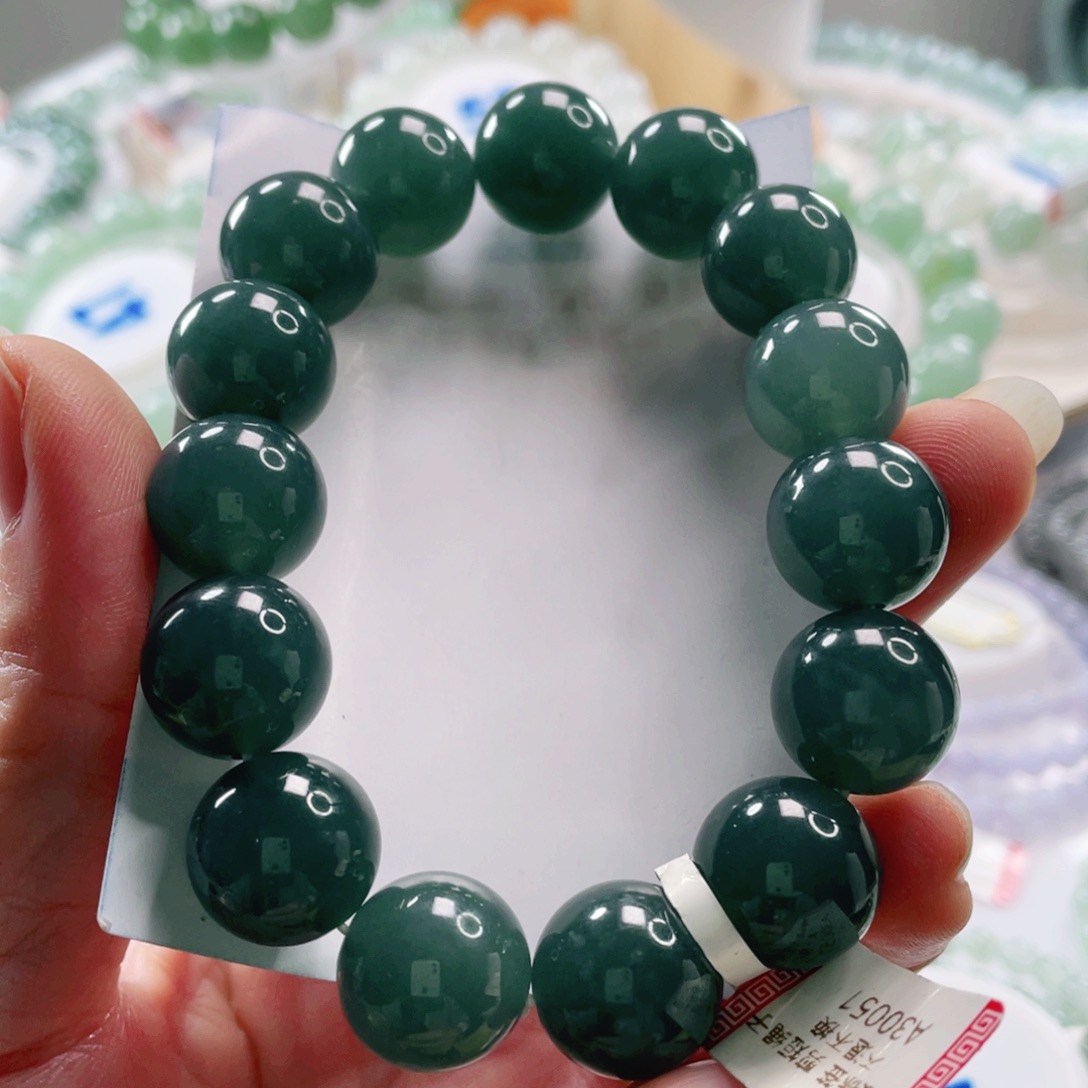 翡翠未镶嵌手链手串14+