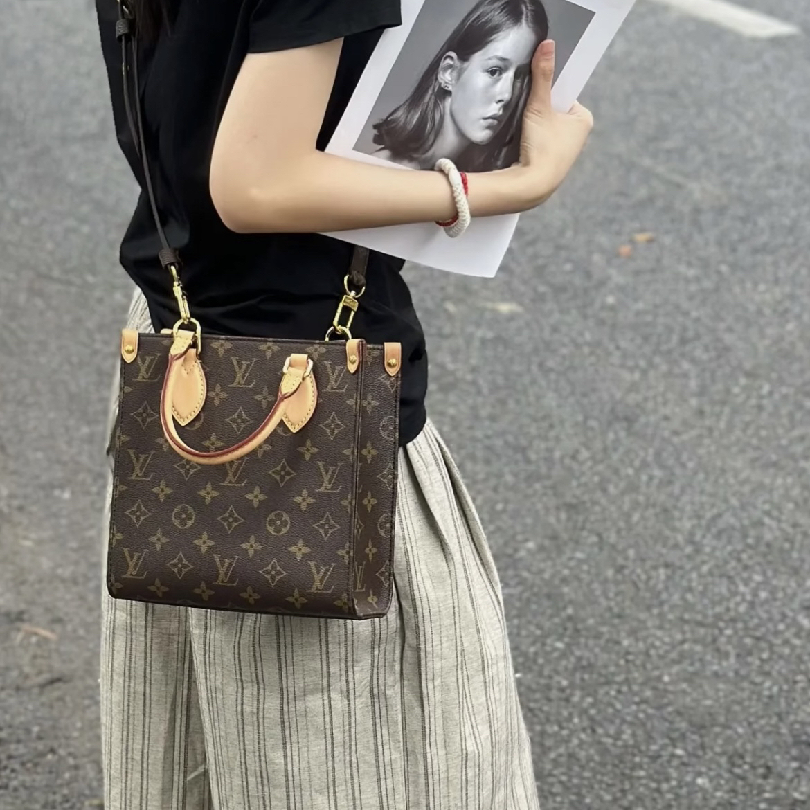 99新 LouisVuitton/路易威登 全原琴谱BB 手拎斜挎包 lv女包