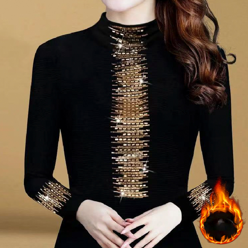 【商场同款】2025新款保暖双面绒打底衫长袖显瘦百搭C1984