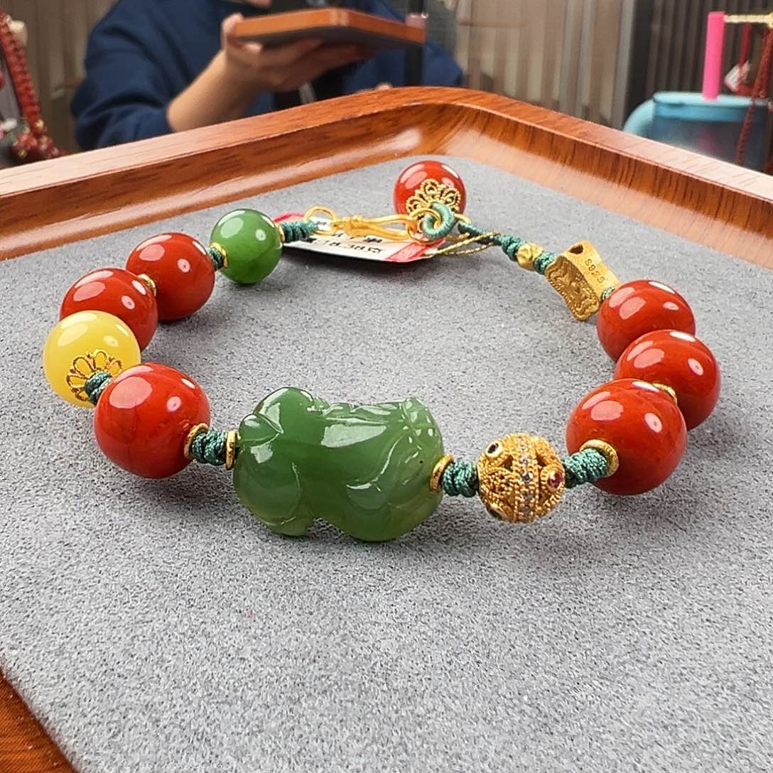 南红玛瑙手链未镶嵌