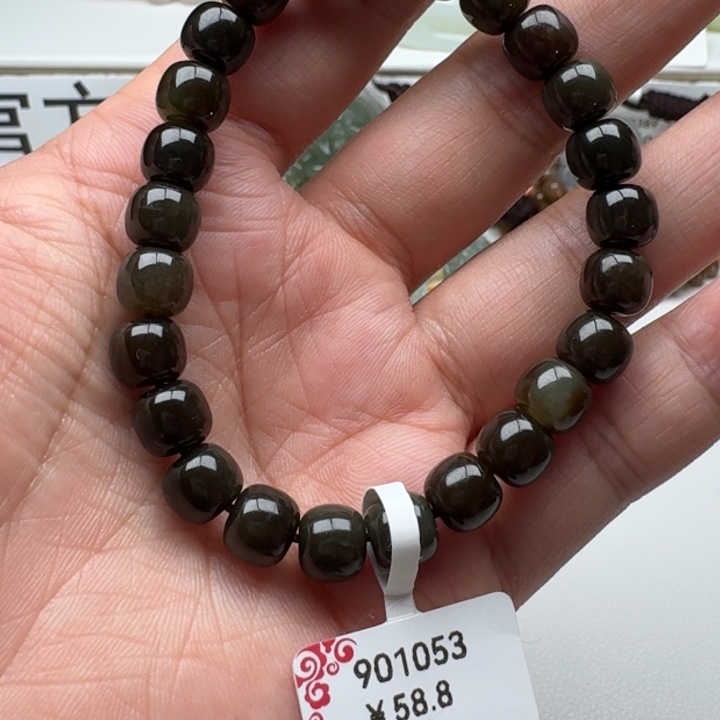 和田玉手串未镶嵌21