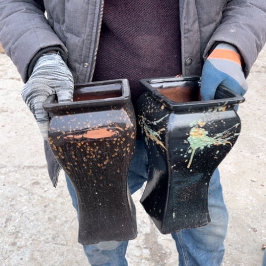 红陶口14高28x瑕疵