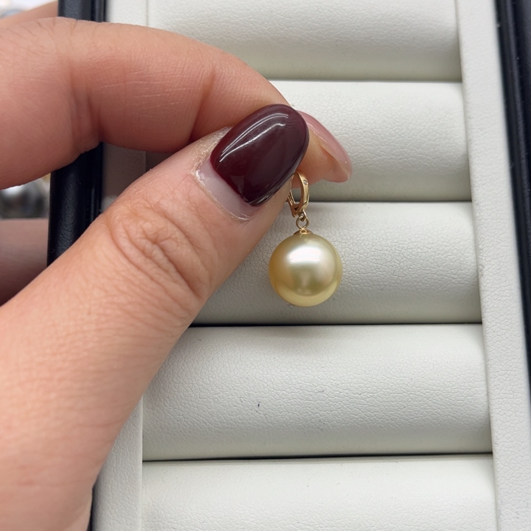吊坠(不含链)海水珍珠18K金镶嵌