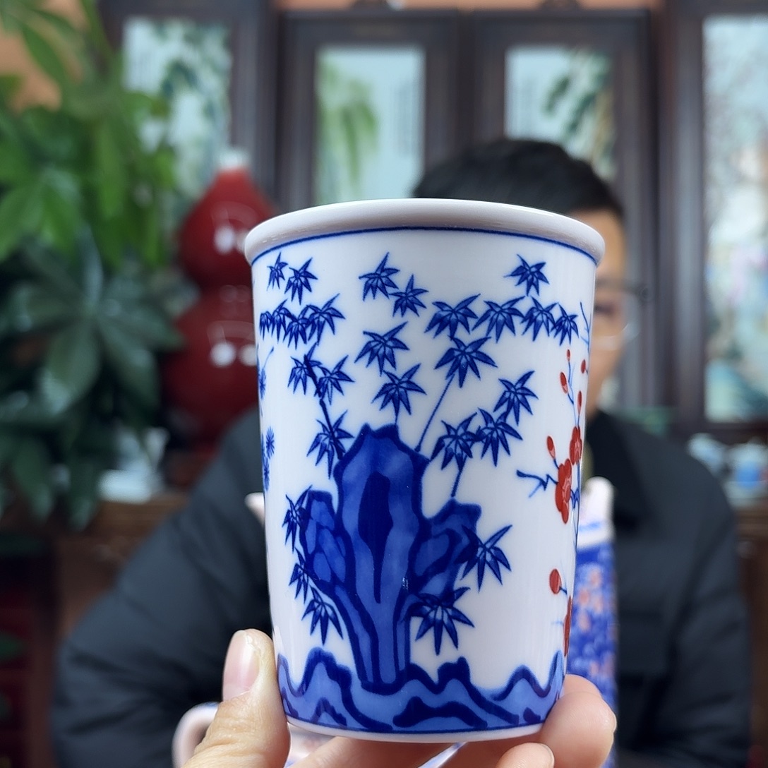 陶摆件景德镇陶瓷手工杯子