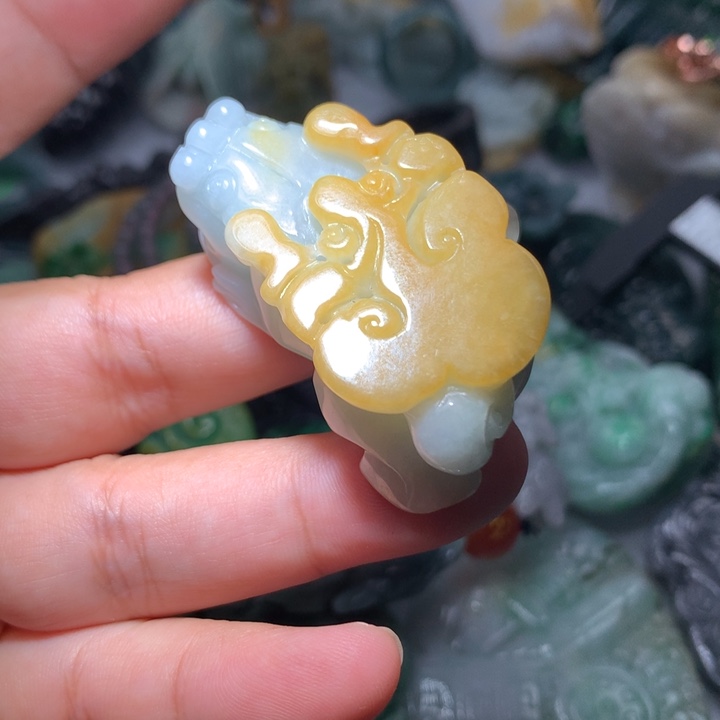 翡翠颈饰未镶嵌保真天然A货翡翠