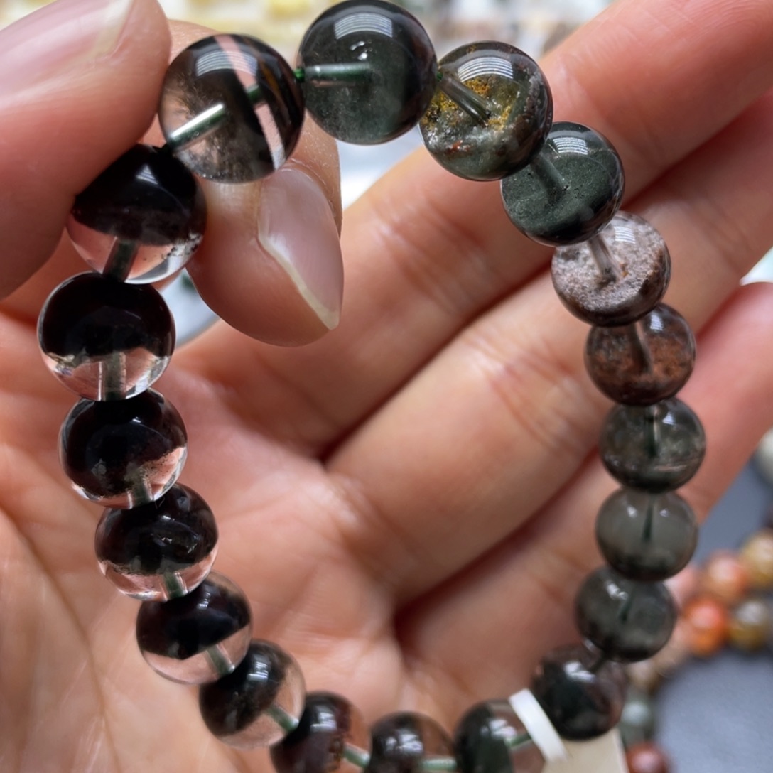 未镶嵌手链水晶绿幽灵