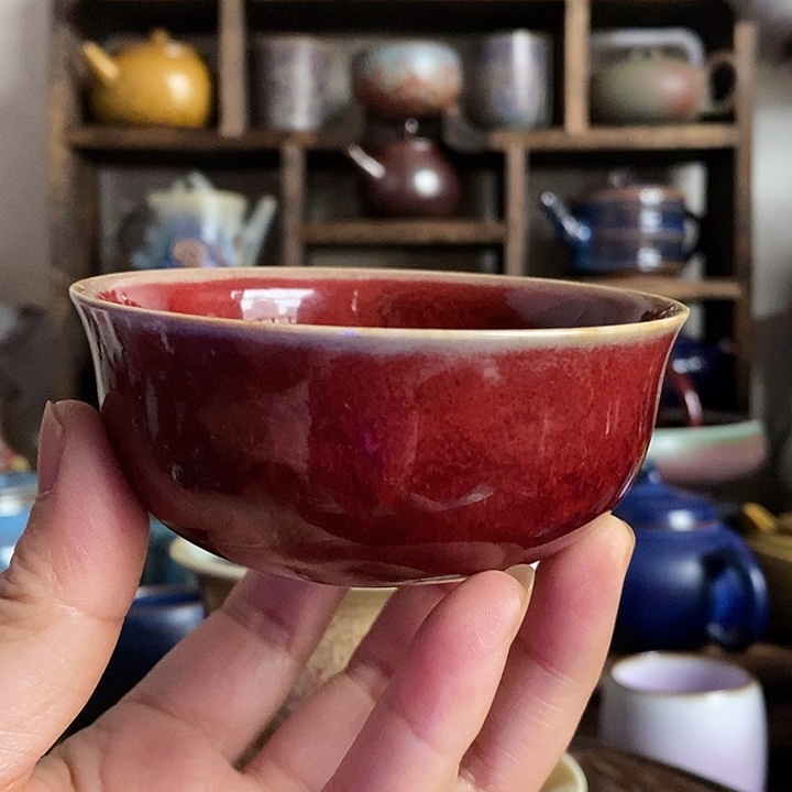 中国神后钧瓷茶具处理