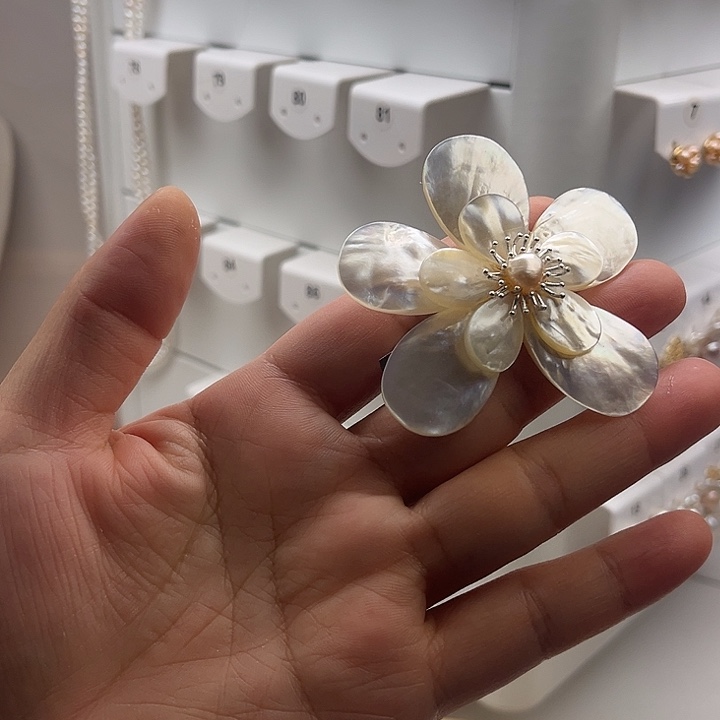 淡水珍珠发卡未镶嵌