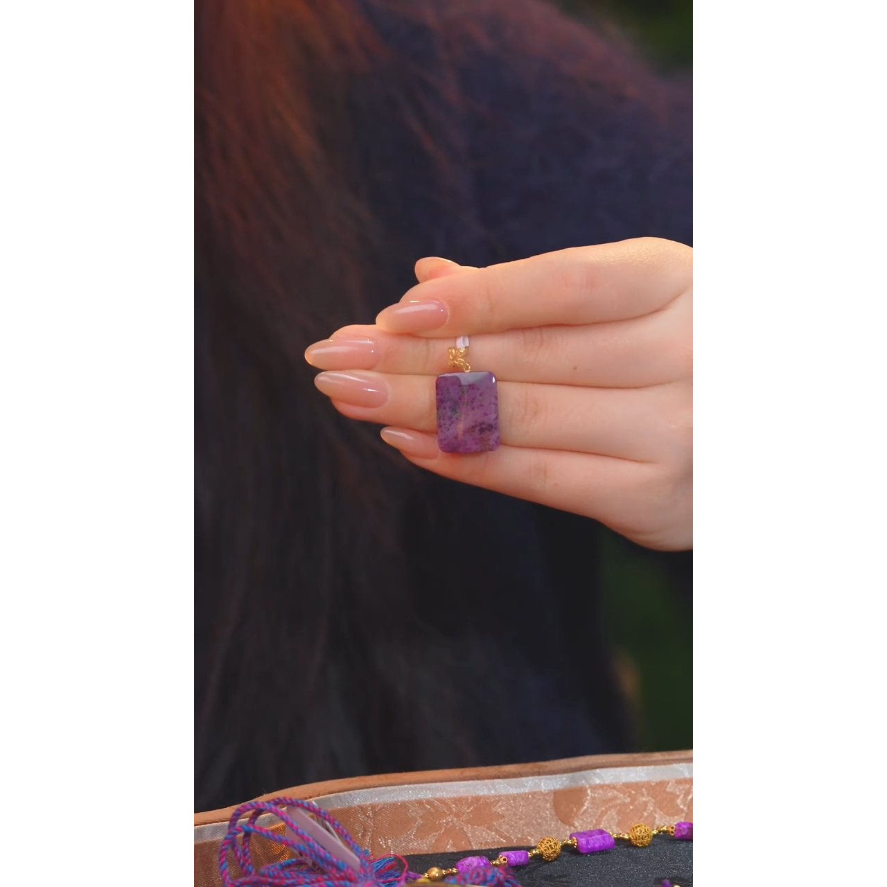 苏纪石（舒俱来）吊坠18K金镶嵌多样性发@@L8071