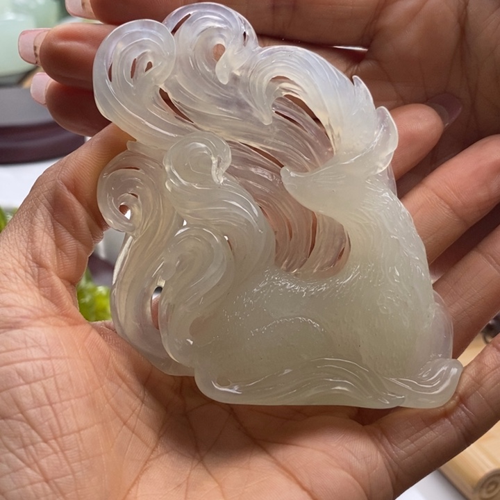 岫玉未镶嵌四大名玉摆件寧