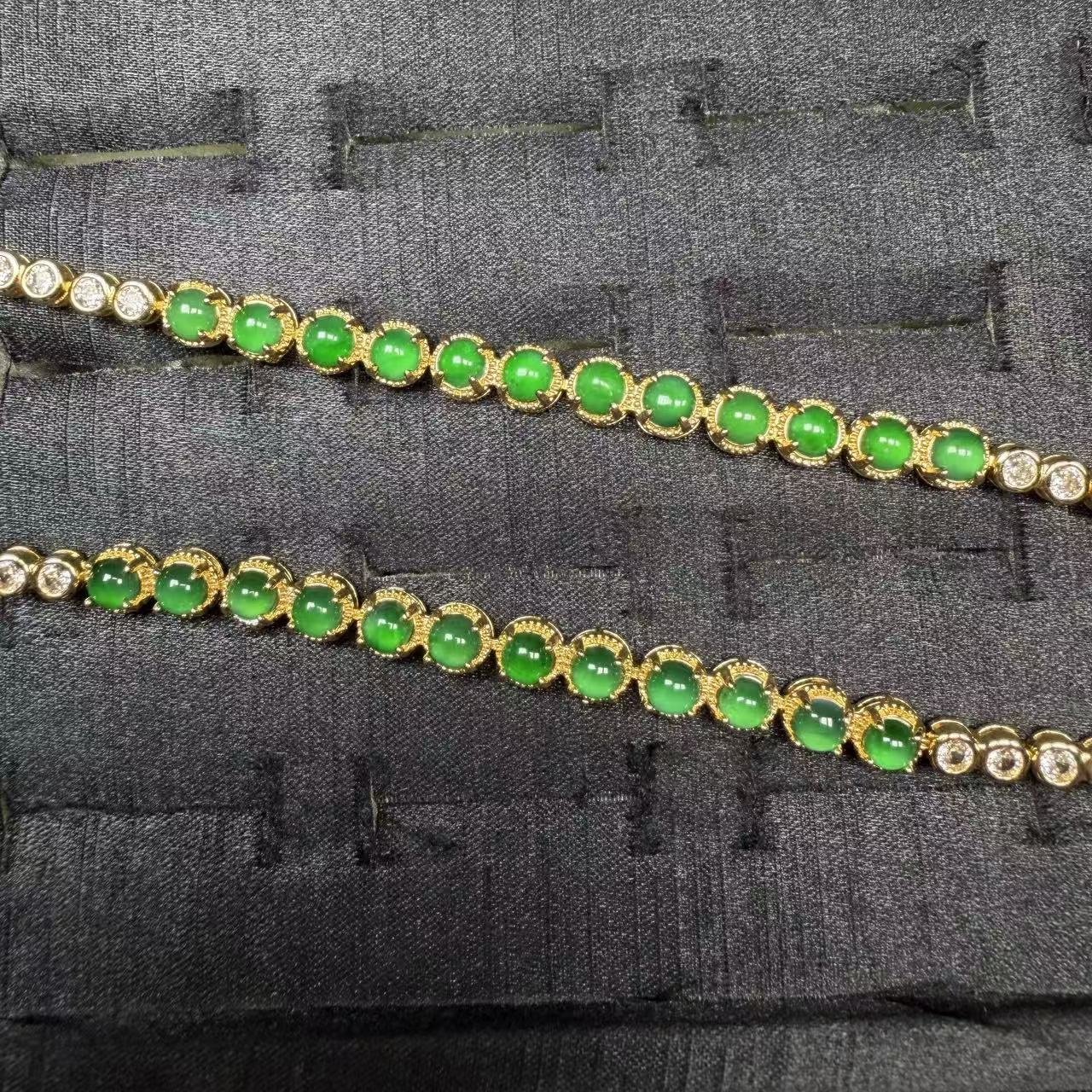 【玉经纶】204406/Q68-天然A货翡翠手链-多样性发其一