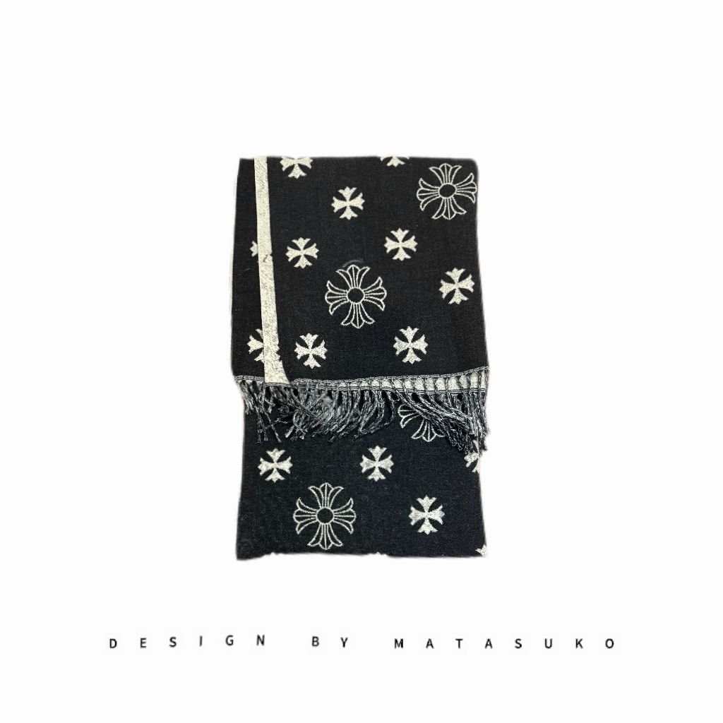 MATASUKO  ch系列 复古十字架 针织披肩围巾