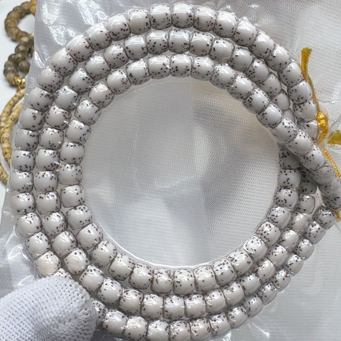 星月菩提手串33梵天白星月半壁7左右直切108