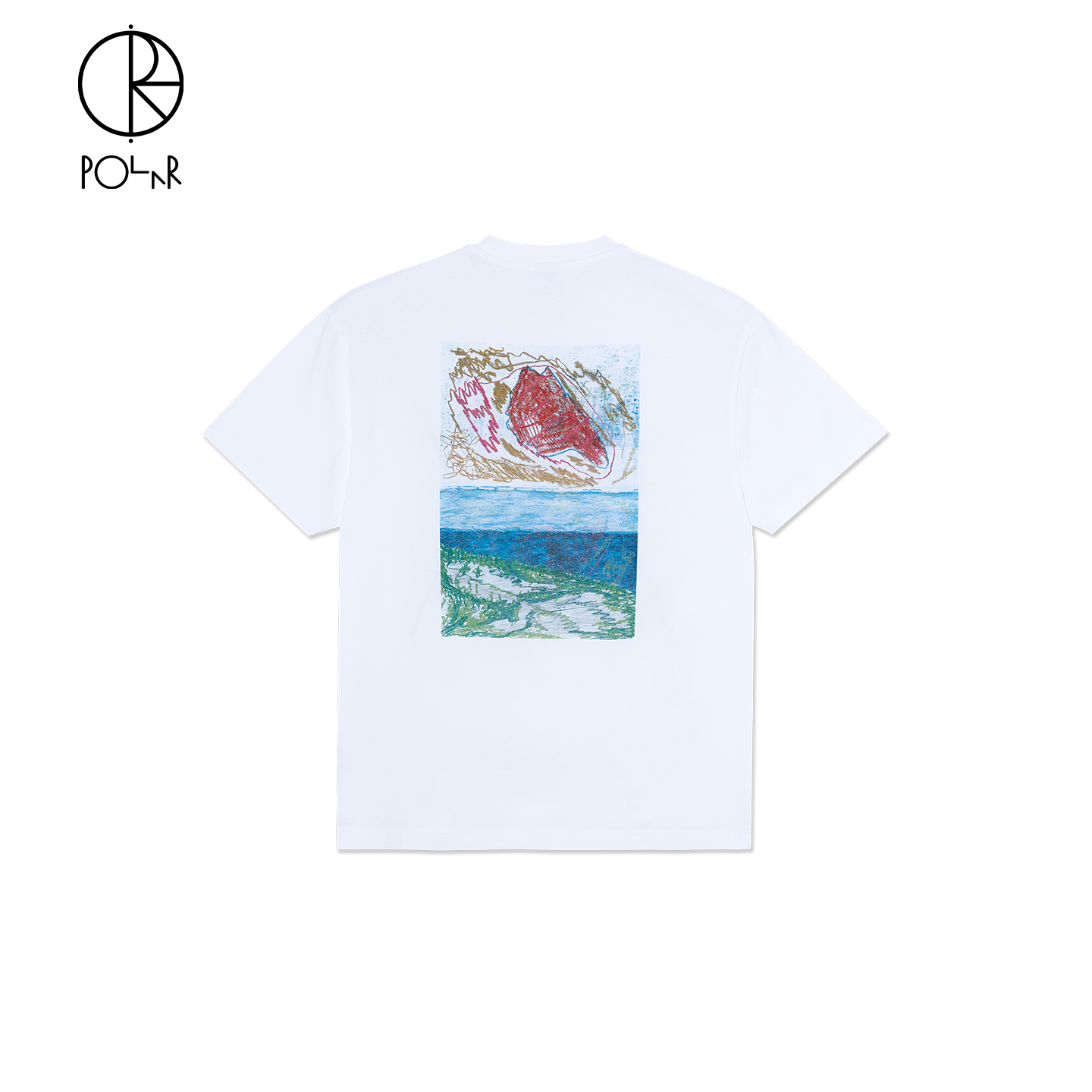 Polar Skate Co Dunes Tee 夏季重磅纯棉风景印花白色短袖T恤新品