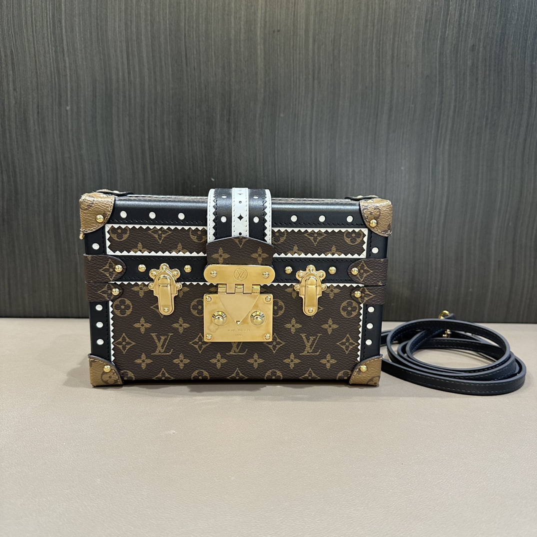 99新 LouisVuitton/路易威登 99新petite malle老花硬盒子 Anwen