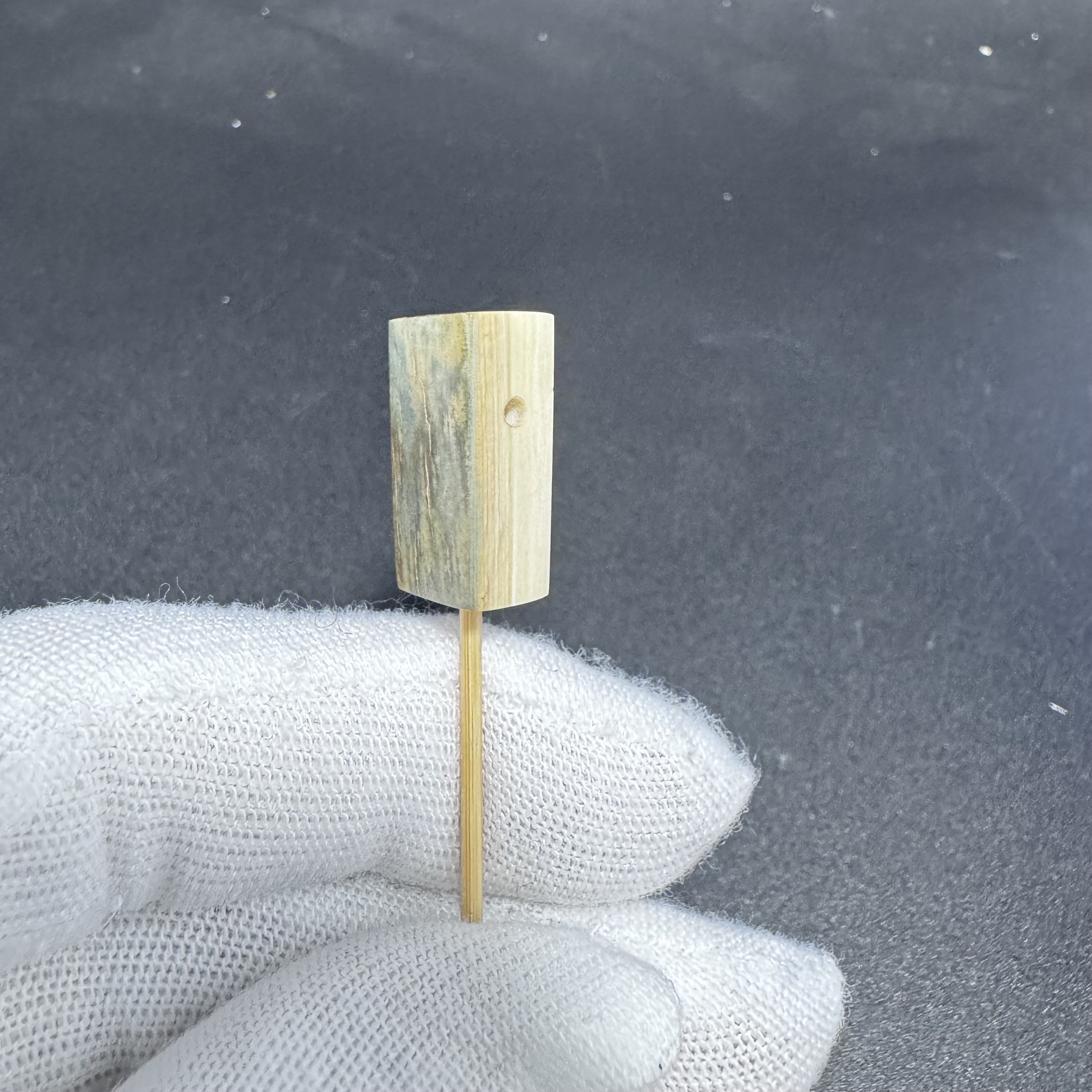 QT0248天然猛犸牙一字三通