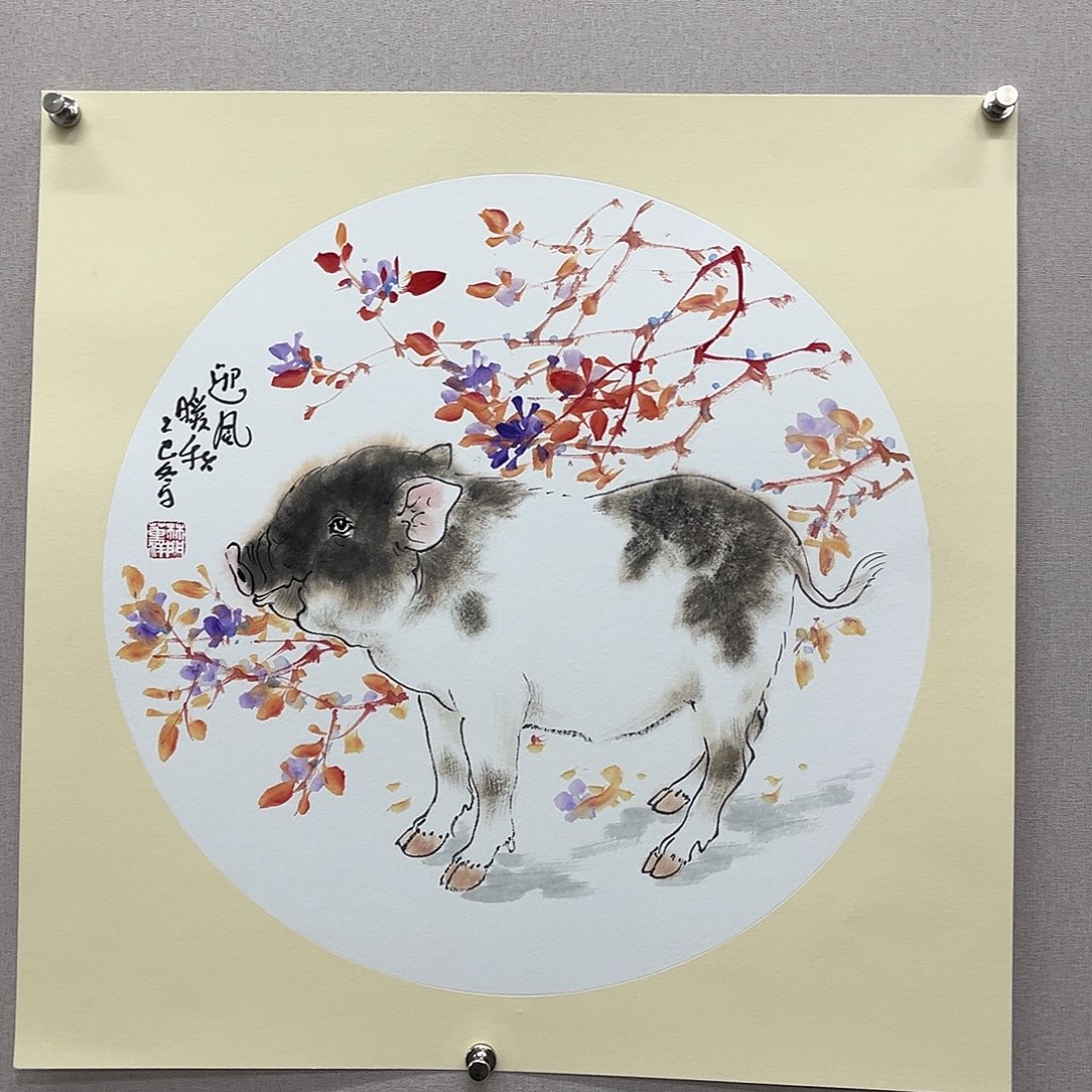 国画艺术家真人手绘