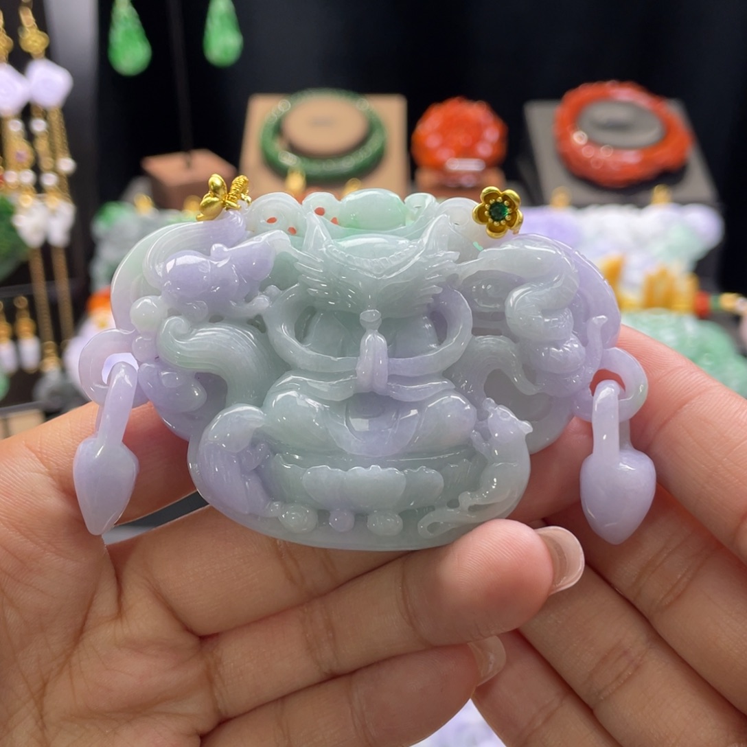 翡翠颈饰未镶嵌代编织