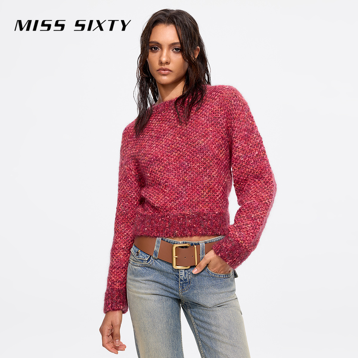 【商场同款新品】Miss Sixty25春新款针织衫女圆领氛围感甜美毛衣
