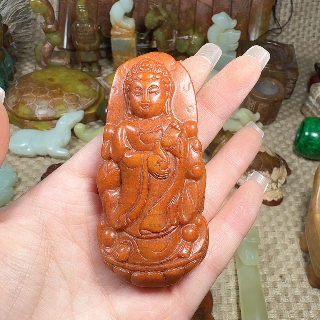 白玉菩提吊坠挂件