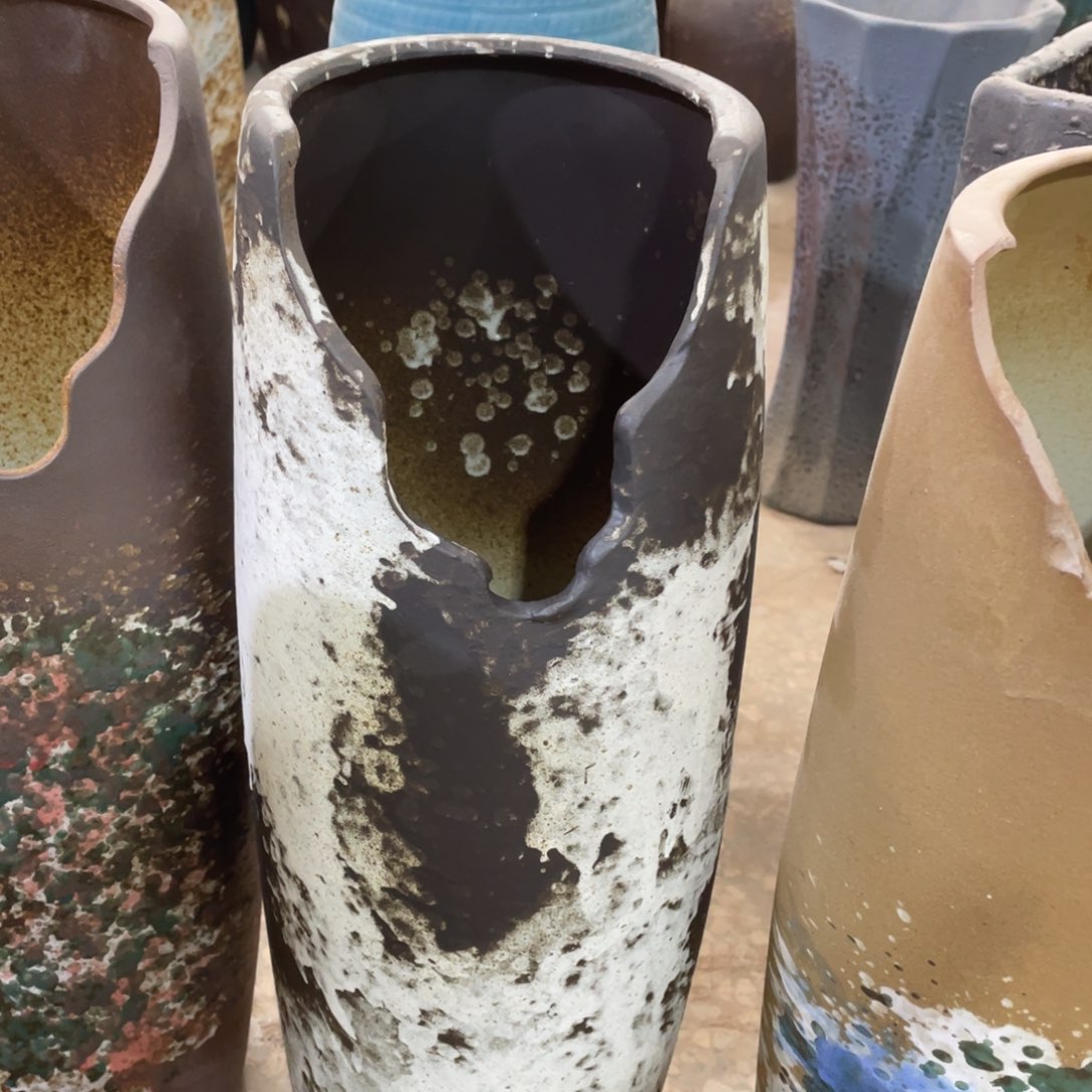 陶瓷高度50厘米缺口18厘米一组2个发货