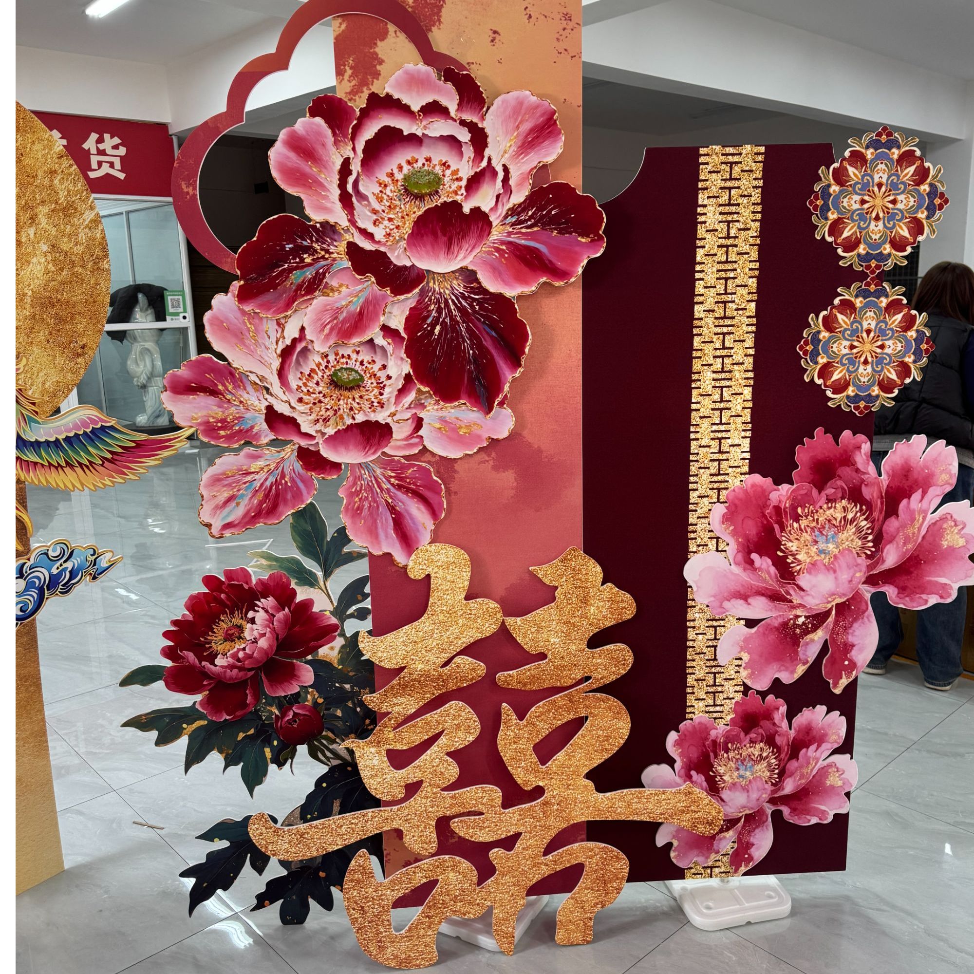 乐派KT板婚房布置卧室男方婚房女方婚房布置