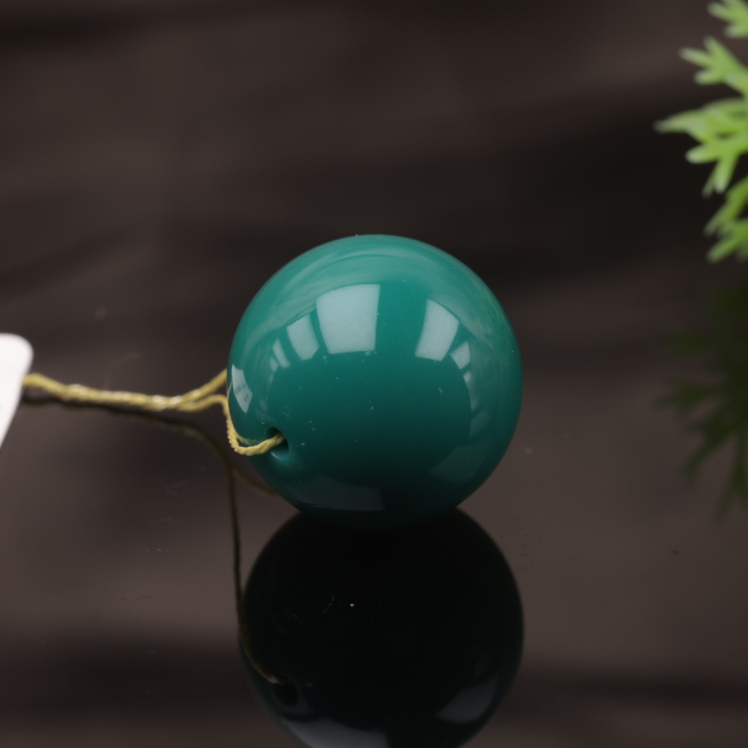 原矿纯天然绿松石精品高瓷圆珠