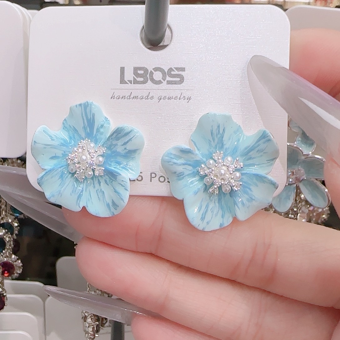 锆石铜合金925银耳环