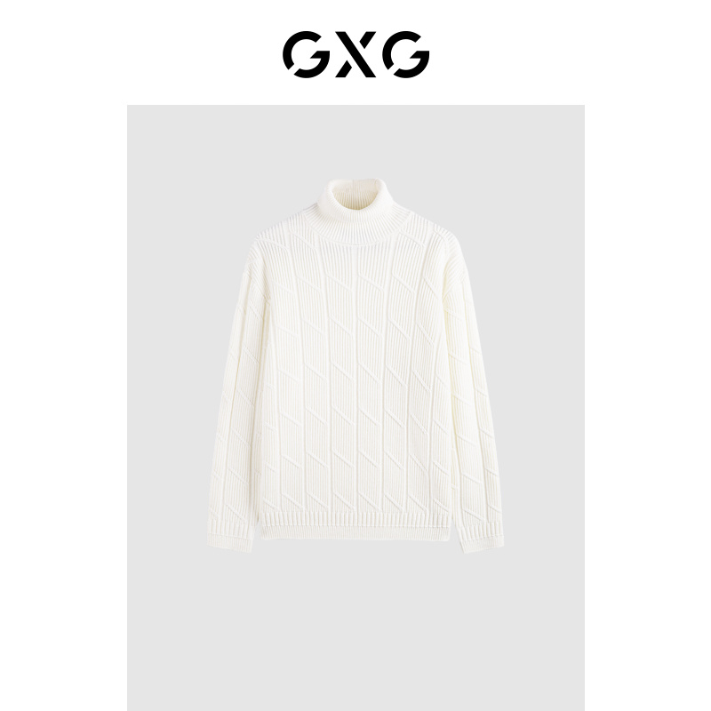 GXG男装 商场同款高领线衫 2023年冬季新品#GEX11028684