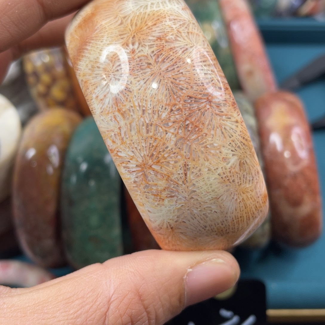 未镶嵌手镯硅化玉