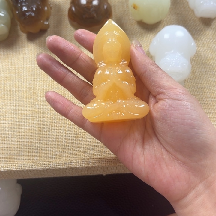 天***乐石材昆仑山脉黄色观音